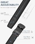 Ceintures Hommes,BOSTANTEN Ceintures en cuir pour hommes Ceinture à cliquet avec boucle coulissante automatique 2 Emballage en boîte cadeau noir