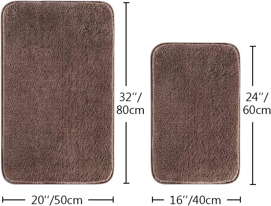 VANZAVANZU Bathroom Rugs Ultra Soft Absorbent Non Slip Fluffy Thick