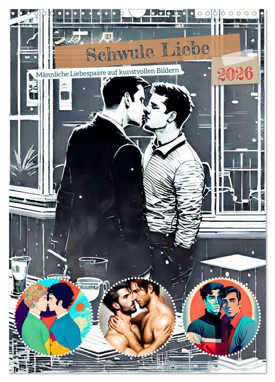 Gay love UK-Version (Wall Calendar 2026 DIN A3 Portrait), CALVENDO 12 Month Wall Calendar — image 1