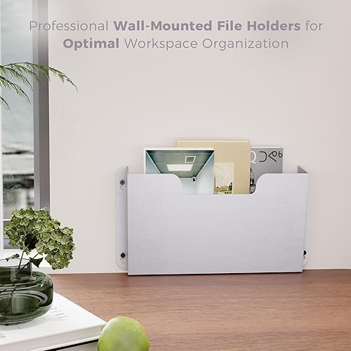 Miniatura 5 de OSKIE DR POCKET RACK Estante de archivos de pared, bolsillo único, organizador de metal para documentos de tamaño carta, organizador de escritorio