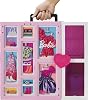 Barbie - Wardrobe Clothing and Accessories with Folding Doors and Carry Handle Including Doll with Blonde Hair Gifts for Children from 3 Years HGX57