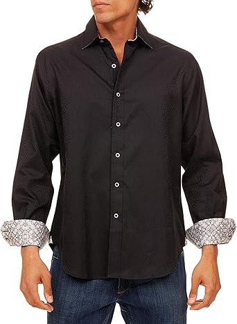 Robert Graham Mens Windsor Long-Sleeve Shirt, Button-Up Shirt for Men