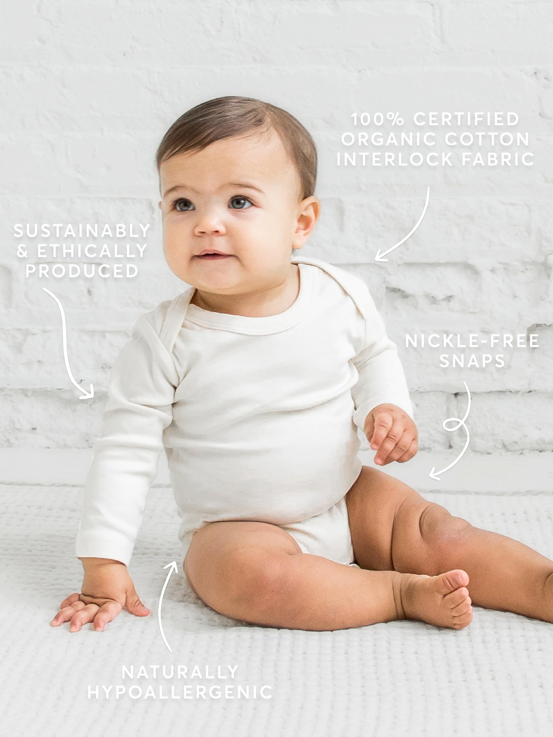 Colored Organics - Organic Cotton Baby Bodysuit - Long Sleeve Infant One Piece - Mint - 12-18M