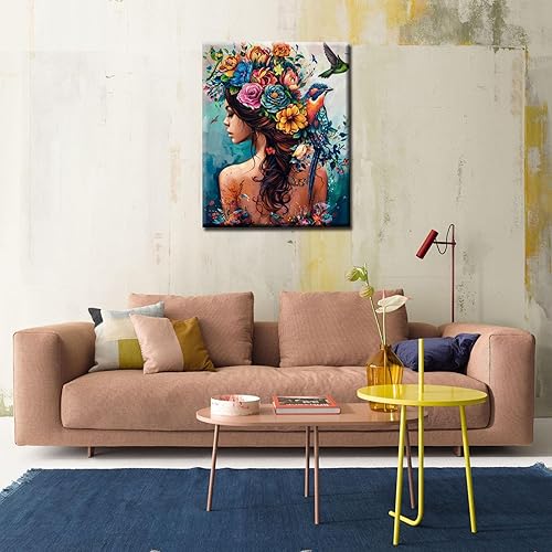 Miniatura 2 de Tatuaje de espalda completa para mujer, pintura por números para adultos principiantes, pintura de león por números sobre lienzo, fácil de pintar