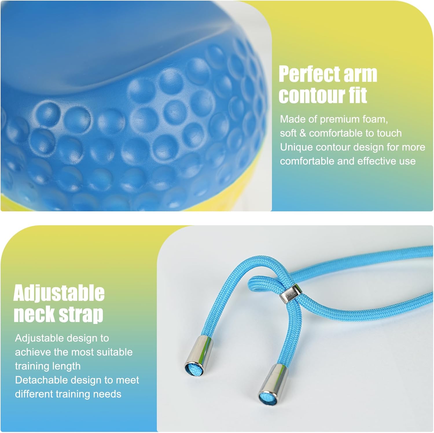 The Connector Golf Training Aid Ball - Golf Swing Trainer for Posture Correction Practice and Consistent Swings, Simple and Effective Tool to Fix Chicken Wing, Backswing & Ball Striking
