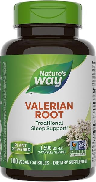 Nature's Way Valerian Root Capsules Vegan 100 Count