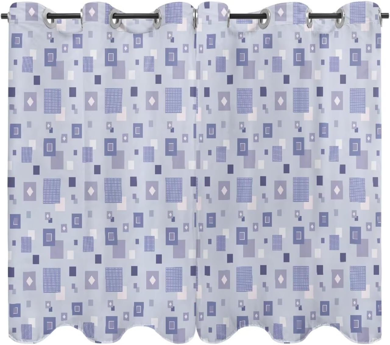 ZOUTAIRONG Purple Geometry Pattern Blackout Curtains for Living Room Durable Window Treatments 2 Panel Set, Thermal Insulated Blackout Curtains for Bedroom
