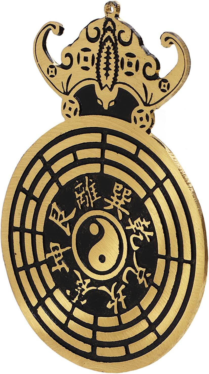 Tbest Ing Ornnts,Bagua Pendant B Bat Theme Small Portable Decorative Lucky Feng Shui Decoration for Housewarming Gifts