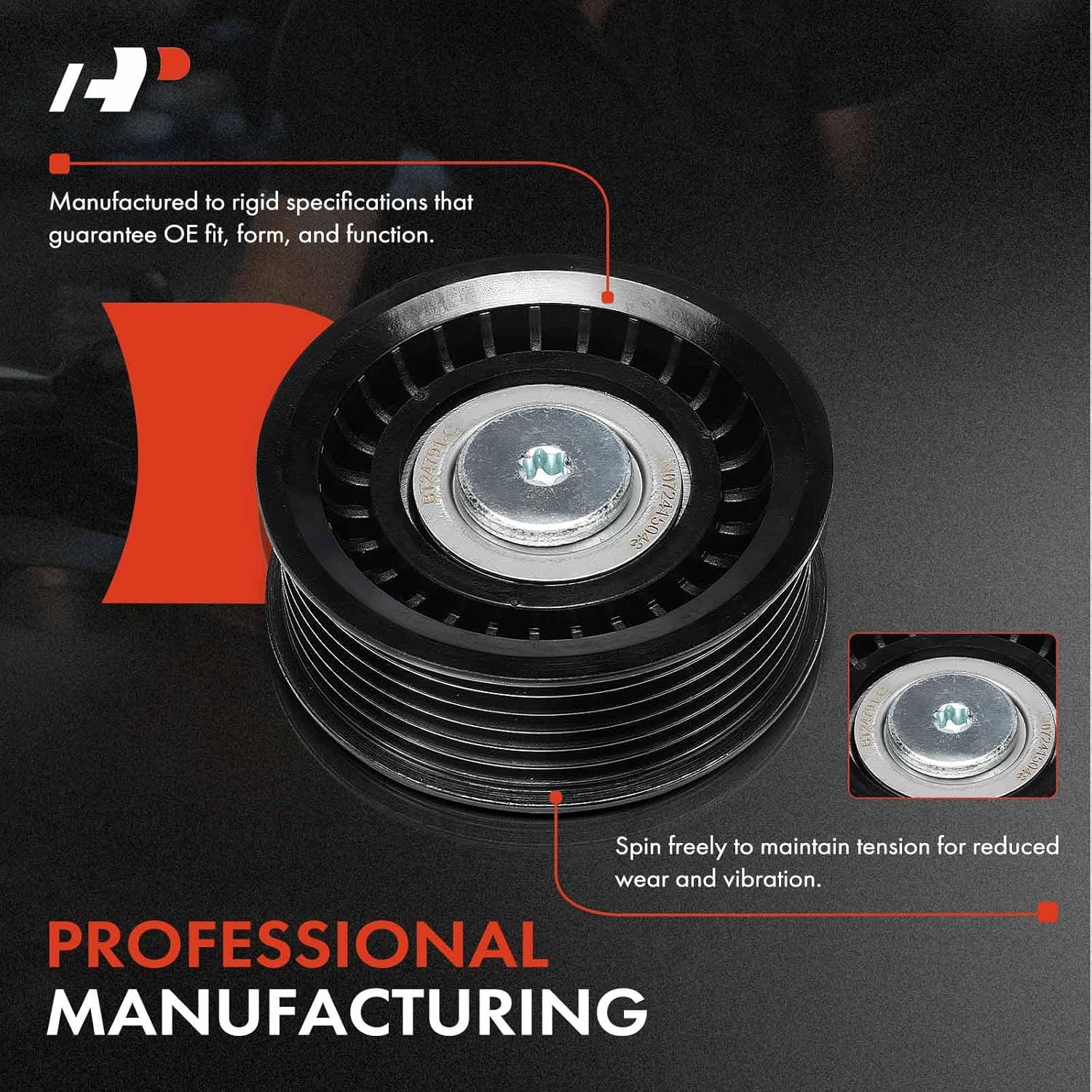 A-Premium Belt Idler Pulley Compatible with Land Rover Range Rover 2013-2017, Range Rover Sport 2014-2017, Discovery 2017, 3.0L 5.0L