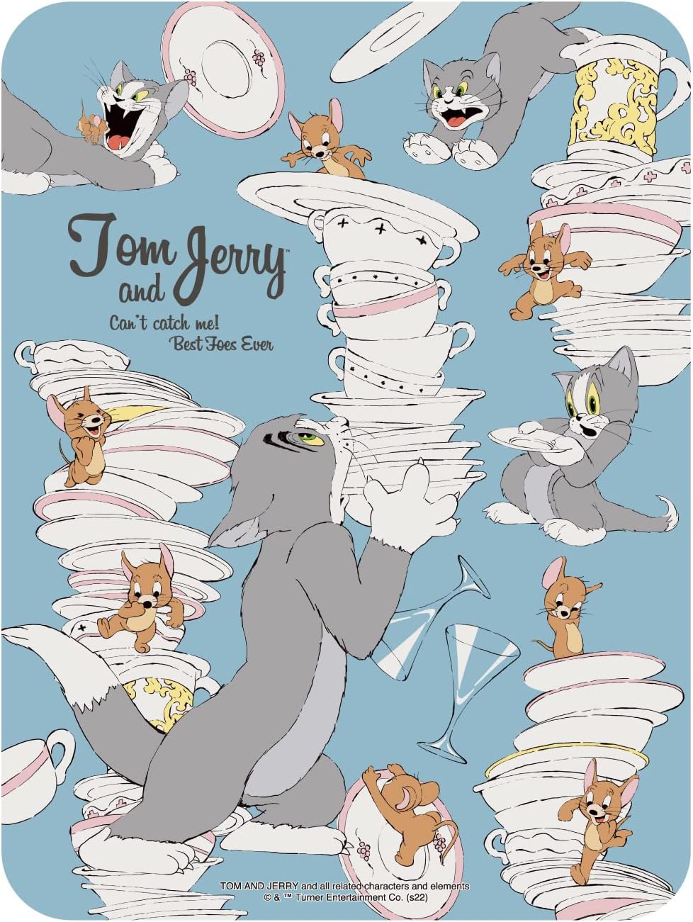 Gourmandise Tom and Jerry Mouse Pad, Blue TMJ-168A