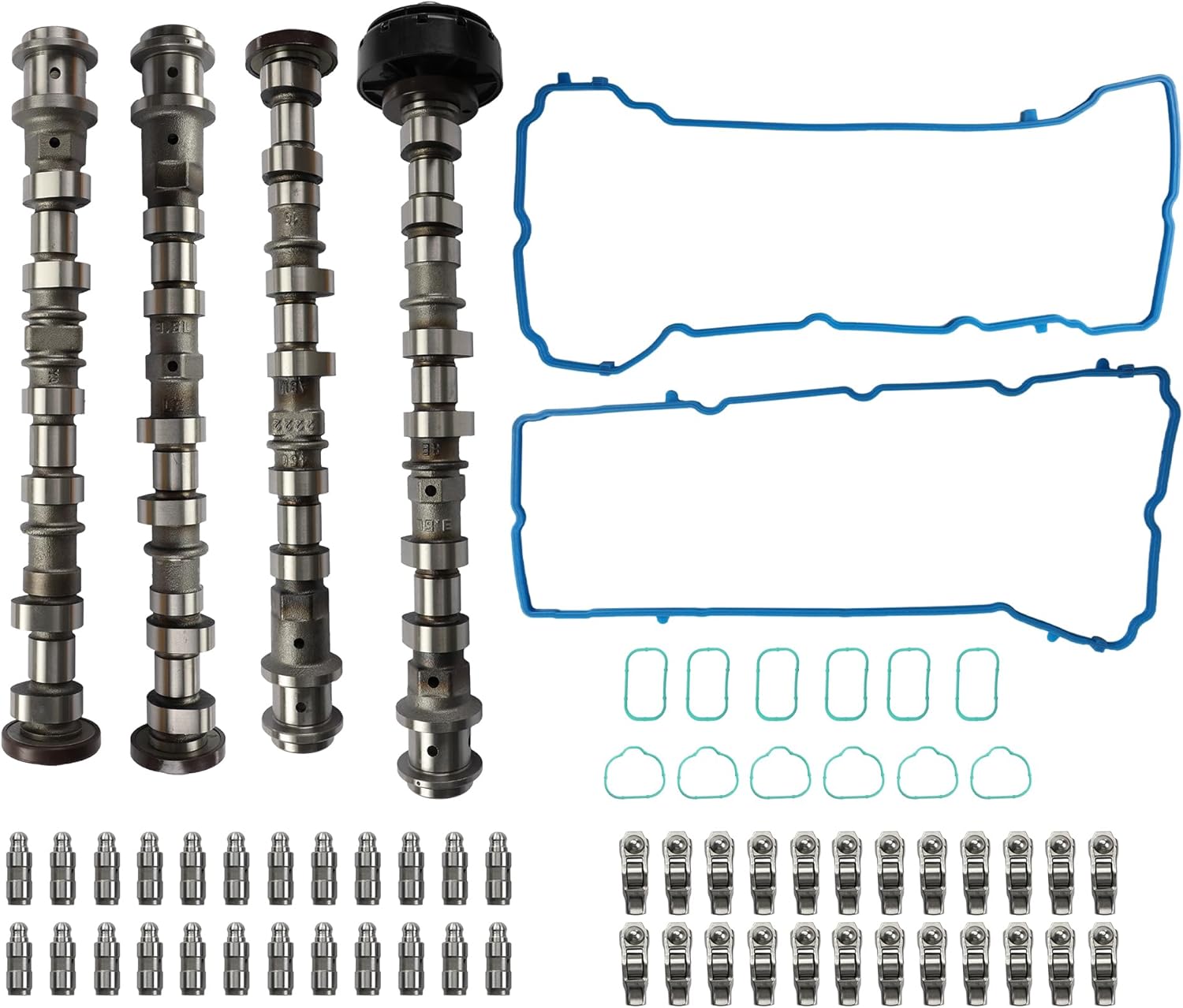 Engine Camshafts Rocker Arms Lifters Kit Fit For Jeep Chrysler 200 300 Grand Cherokee Dodge Charger Durango Challenger Wrangler Ram 1500 2011-2016 3.6L V6 Pentastar 5184377AG 5184379AG 5184380AG