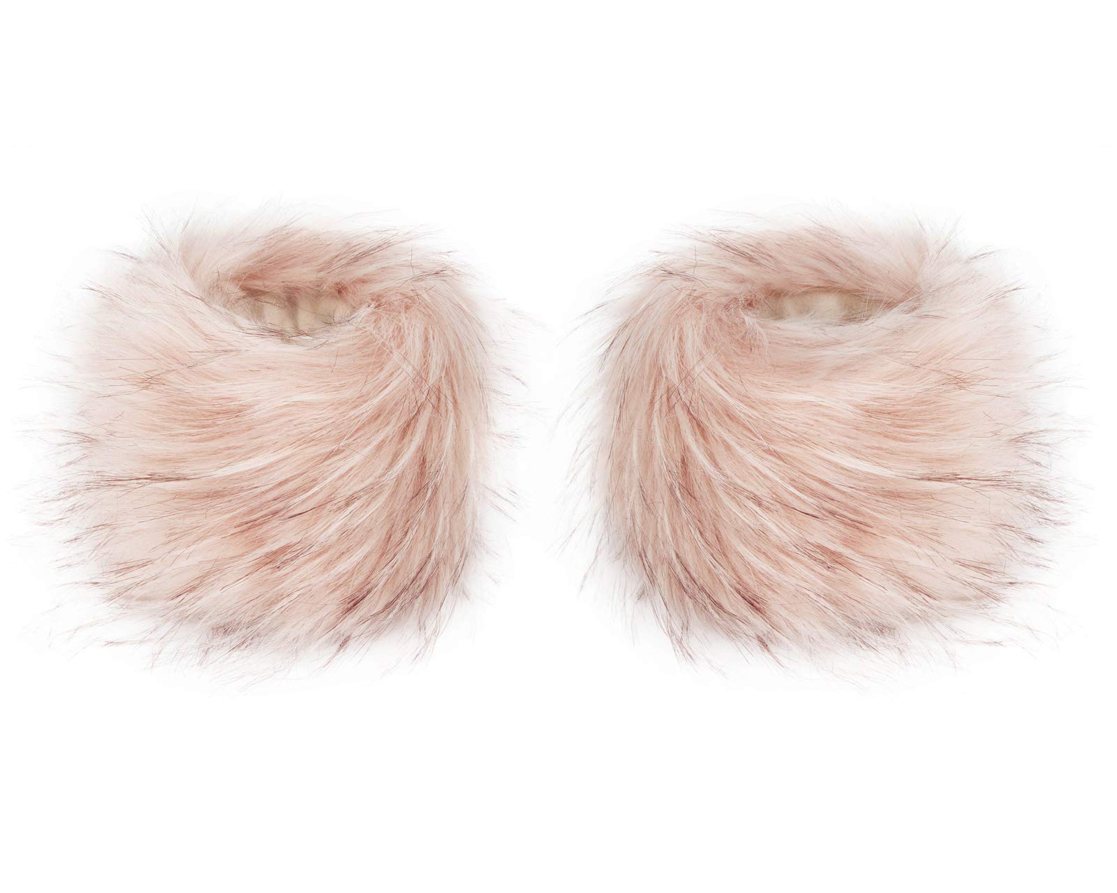 Futrzane Women's Ivory Classic Classic Cuffs - Faux Fur Cuffs For Wrists - Coats Furry Warmers (Ivory Classic)