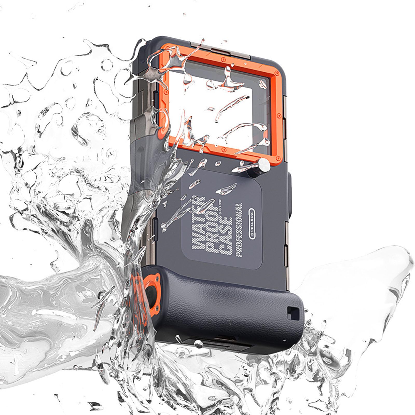Shell impermeabile antiurto del telefono con la presa antiscivolo | Design ergonomico con guarnizione rinforzata per snorkeling e immersioni per dispositivi da 4,7 a 6,9 pollici