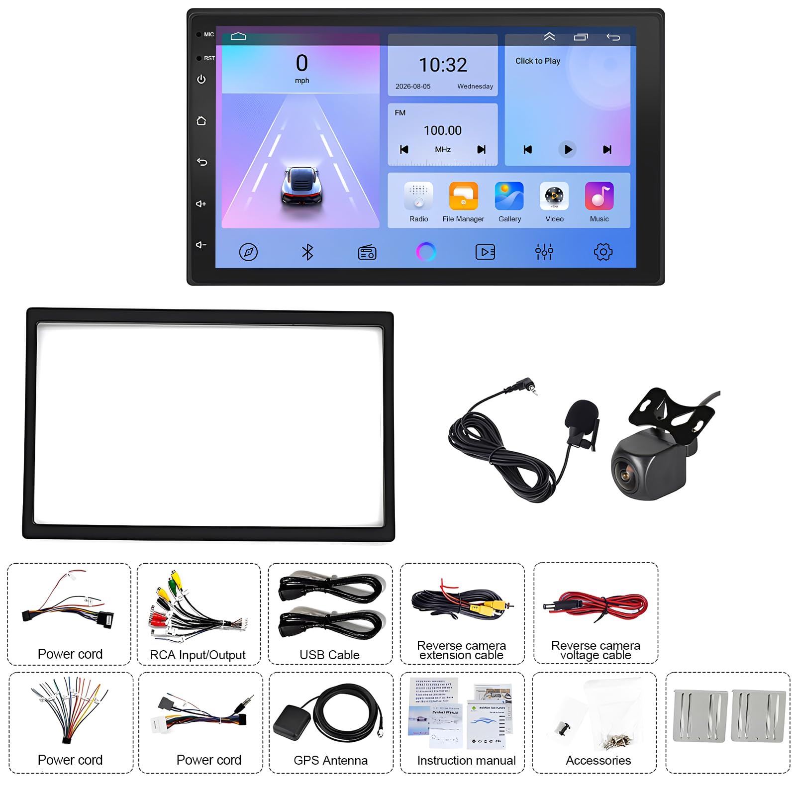 Android 13 Autoradio avec sans Fil CarPlay pour Nissan Navara D40 2007-2015