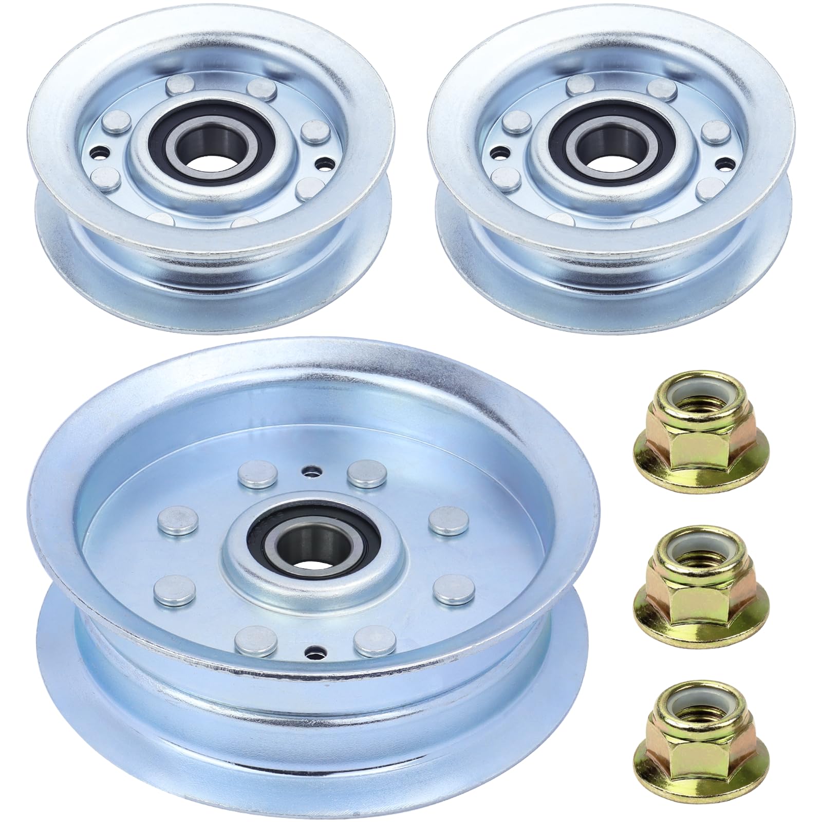 GELASKA 2 Pack GY20067 Idler Pulley with GY20629 Pulley Replaces John Deere GY22172, GY22082, GY20110, AUC17621, 756-05034 for John Deere L110 L120
