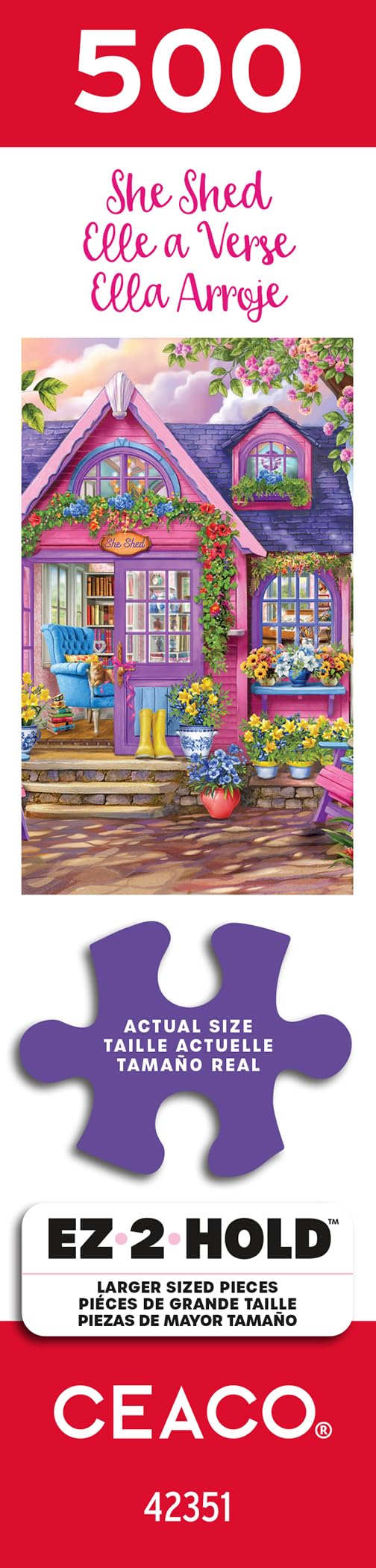 Ceaco - Chris Bigelow - She Shed - 500 Larger Sized Piece Jigsaw Puzzle by CEACO - Used condition - Image 7