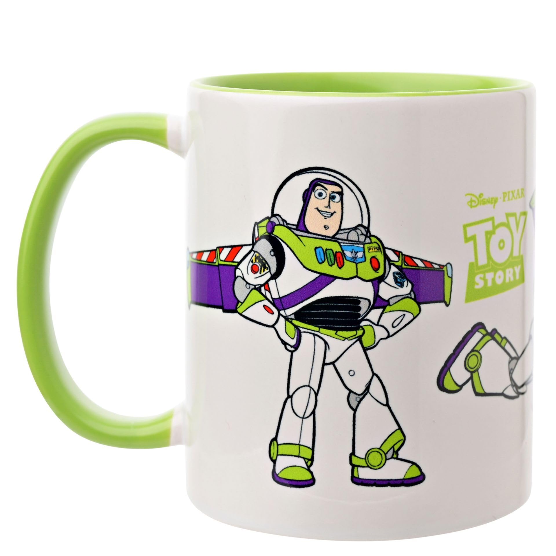 Widdop and Co. - Disney Buzz Lightyear - Toy Story - Green/White Glazed Stoneware Icons & Villains Drinking Cup - Officially Licensed Disney Merchendise (325ml / 11.4oz).