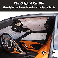 Vista 4 de Parasol para parabrisas de automóvil, parasol completo para Chevrolet Corvette C7 2014-2019, protector de visera contra rayos UV