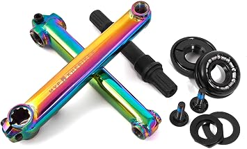 KHEbikes KHE MVP BMX Crank Set 8T US BB CrMo 19mm axle Oil-Slick Jet Fuel 170mm