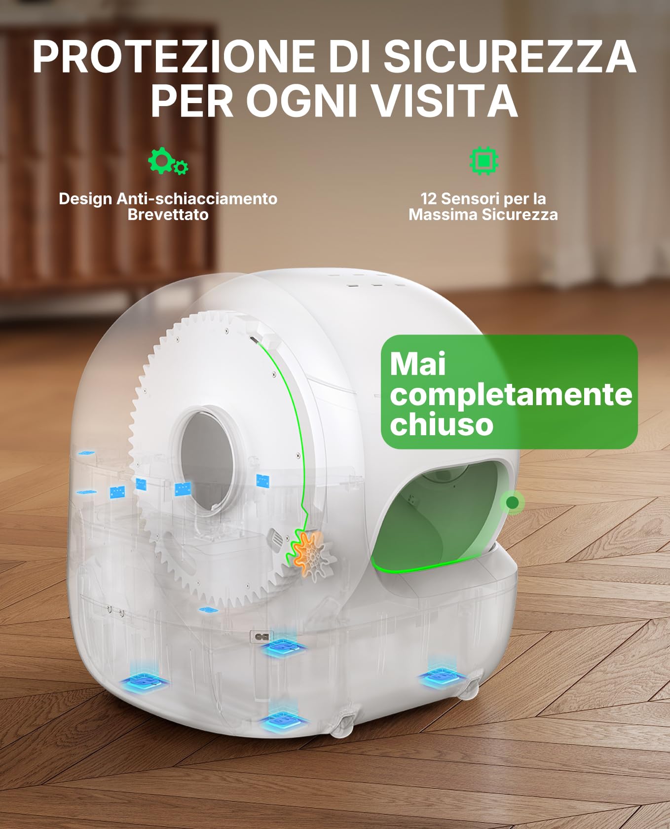 PETKIT PUROBOT MAX PRO 2 Lettiera Gatto Autopulente, Fotocamera AI, Ingresso Ultra Largo, Visione Notturna 210°, App WiFi 2,4/5GHz, Imballaggio Senza Contatto, Monitoraggio Salute, Multi-Gatto