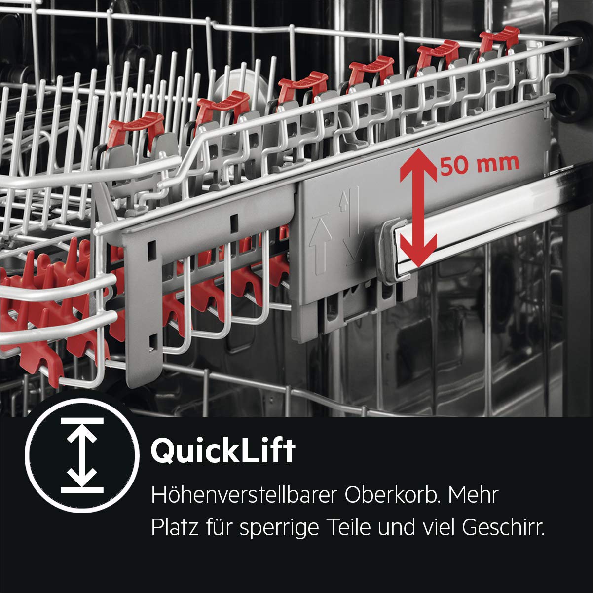 AEG Teilintegrierter Geschirrspüler 60 cm Serie 5000, AirDry, Energieklasse B, 44 dB, Wasserstopp, 14 MG, FES7572APM