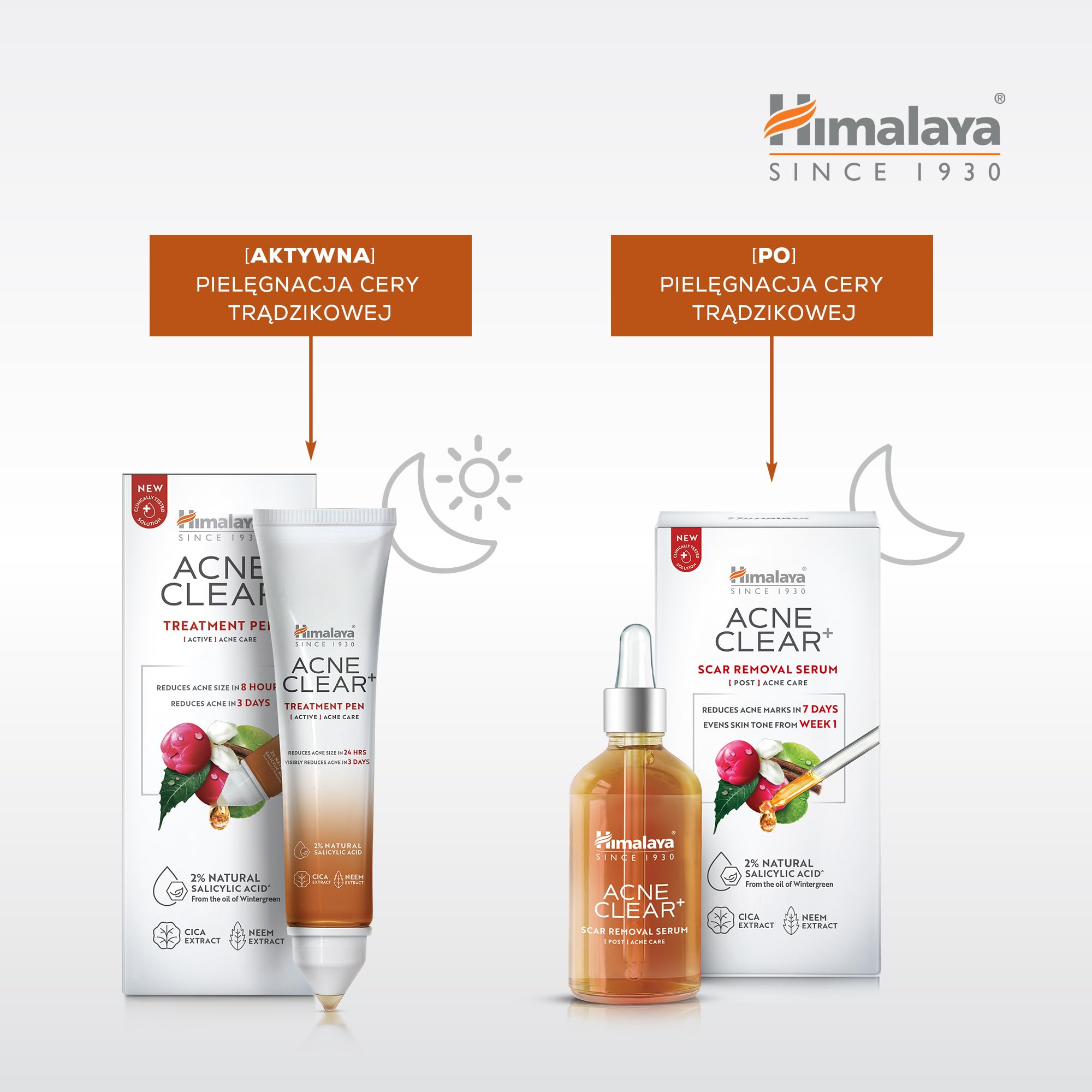Himalaya Acne Clear+ Żel do mycia twarzy, 200 ml – kwas salicylowy, CICA i neem – zwalcza 5 objawów trądziku, w 97% pochodzenia naturalnego – delikatny, niekomedogenny środek czyszczący