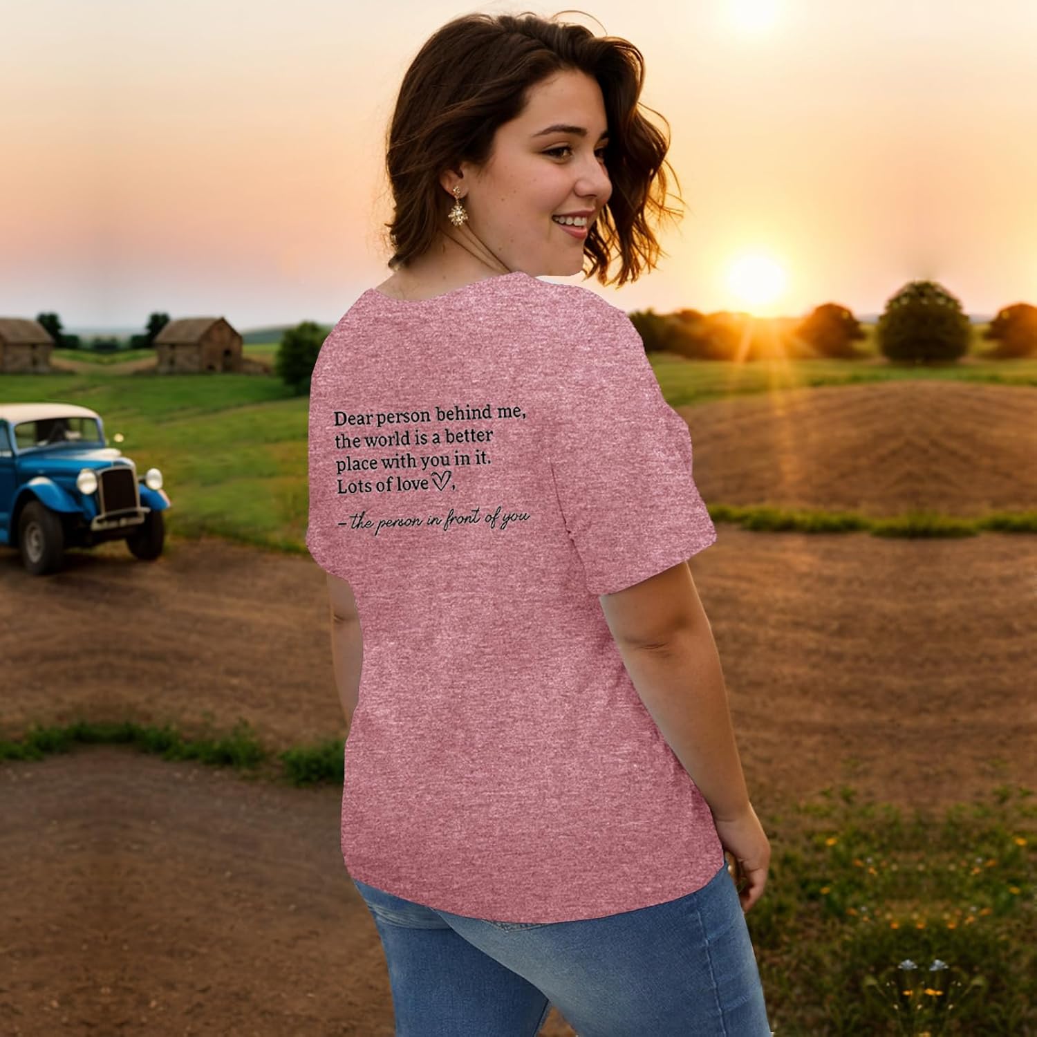 Women Graphic T-Shirts Casual Short Sleeve Tee Tops(Available in Plus Size) - Image 6