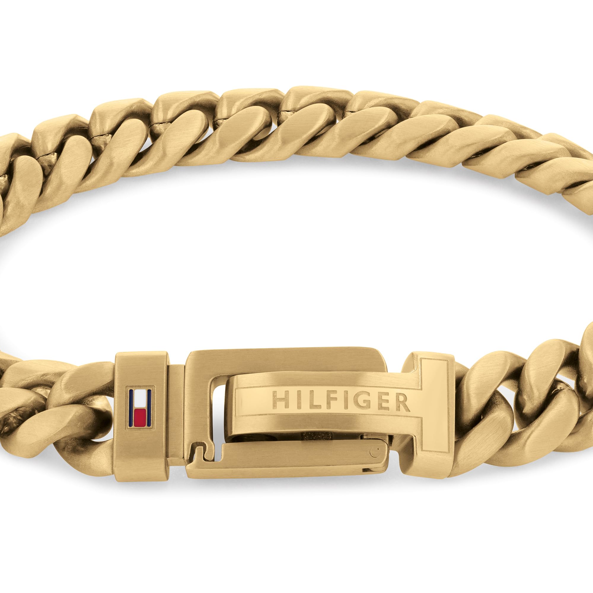 Tommy Hilfiger Męska bransoletka łańcuszkowa ze stali nierdzewnej, dostępna w wersji srebrnej lub złotej