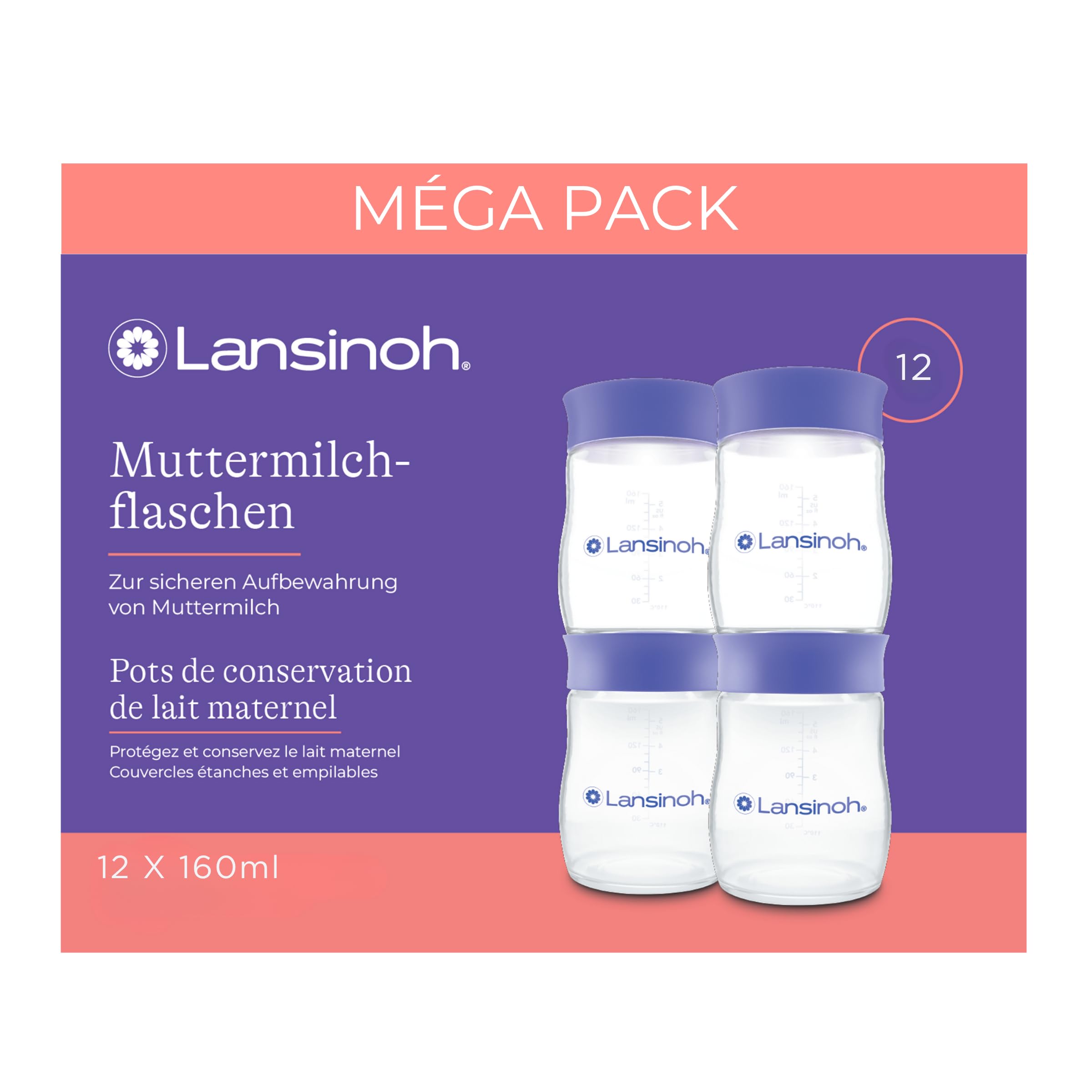 Lansinoh I Pots de conservation du lait maternel x12