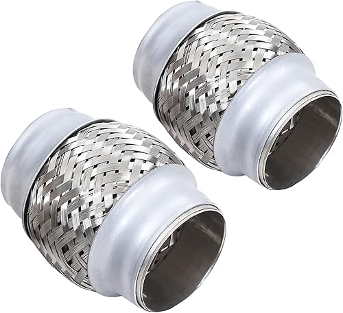 Miniatura 28 de Tubo flexible de escape trenzado de acero inoxidable 3 pulgadas x 6 pulgadas con extremos 8 pulgadas OAL