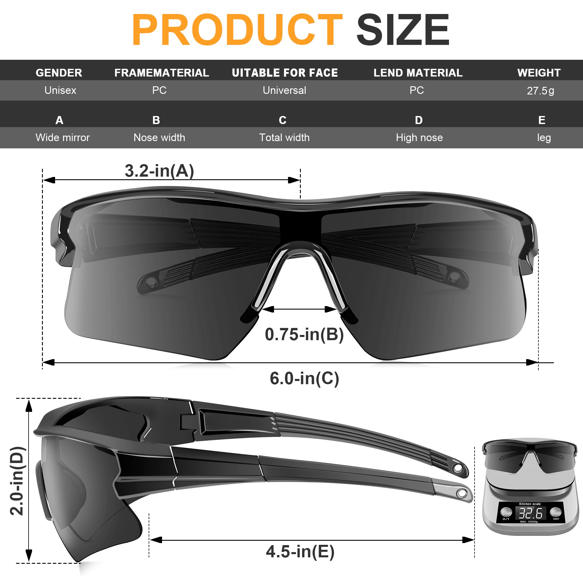 Gafas de seguridad para hombre, antiarañazos, cumple con ANSI z87+, protección UV, protección de goma antideslizante
