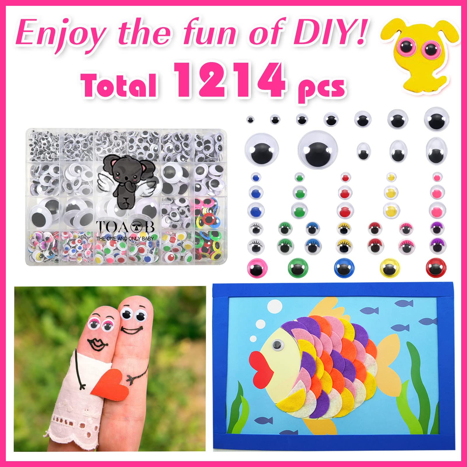 Occhi Adesivi Per Lavoretti - 1214 Pezzi Per Bambole E Pupazzi - Foto 3