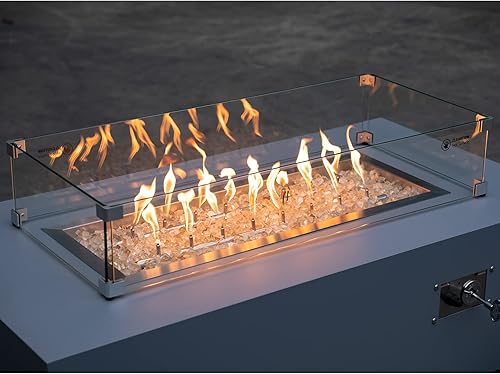 Miniatura 12 de Stanbroil - Cristal para fuego de chimenea, lugar para fogatas. Cobre reflectante