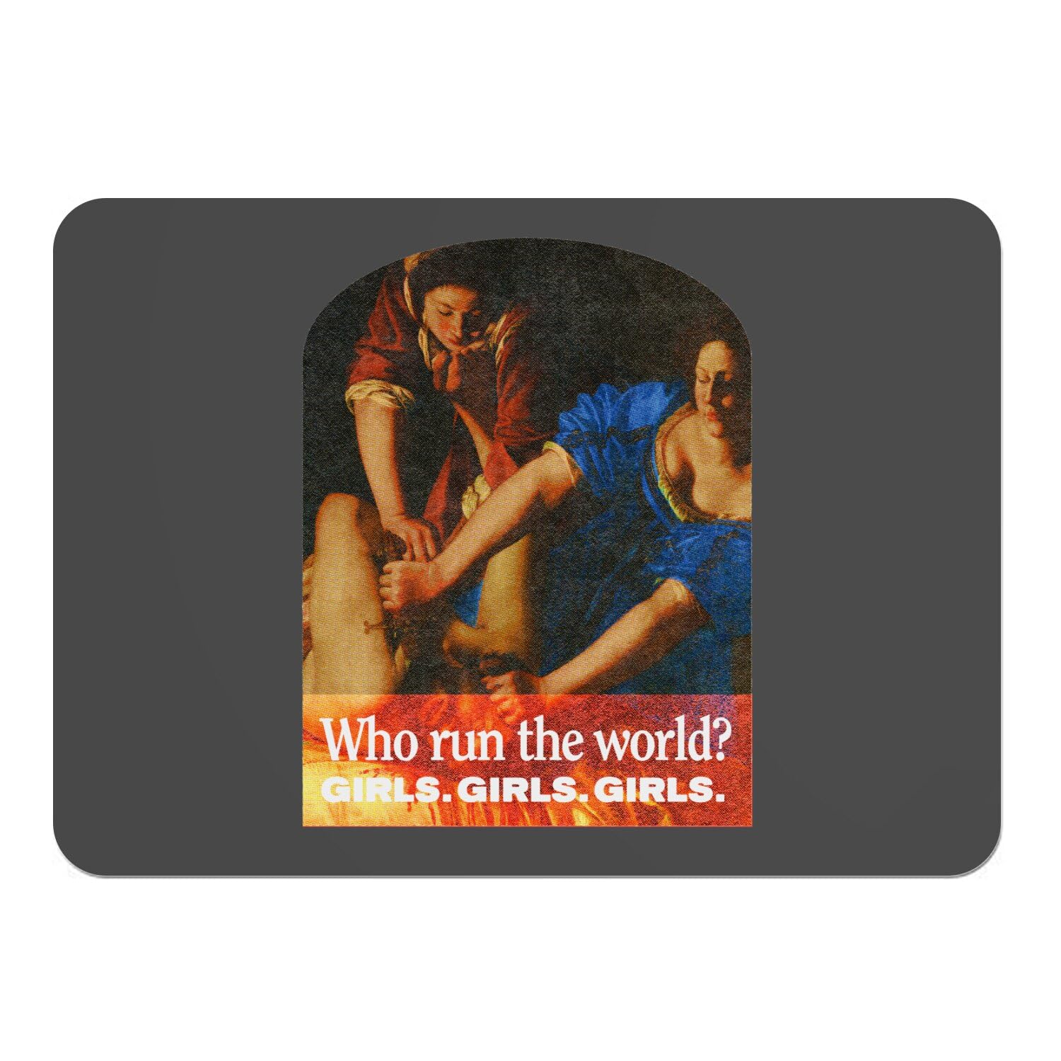 Napperons noir Who Run The World Girl pour un cadeau d'anniversaire original et drôle