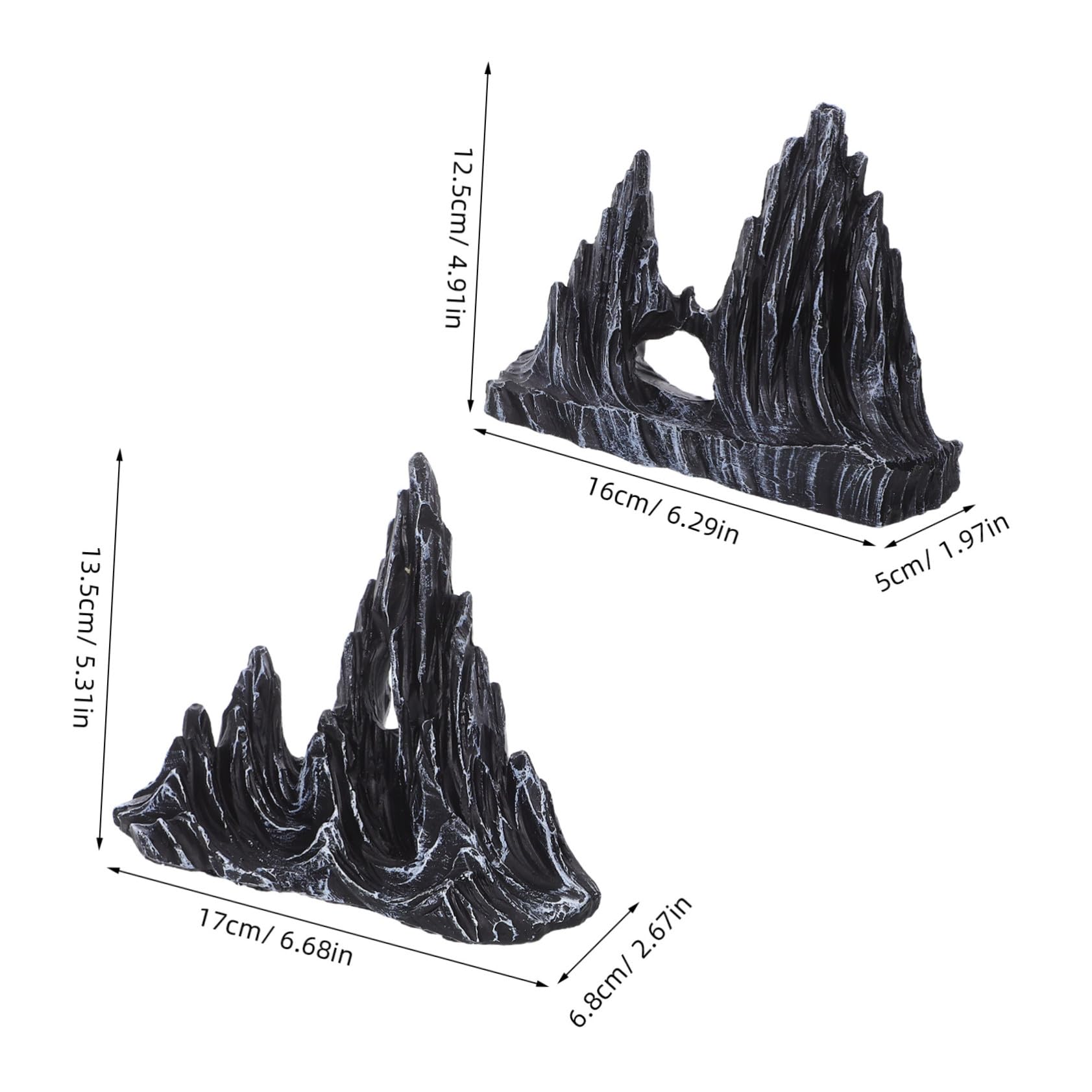 ULTECHNOVO 2piezas Adorno De Micropaisaje para Pecera Figuras De Roca De Resina Decoración De Colina Artificial Subacuática para Acuario Adorno De Paisaje para Manualidades Colina De Montaña