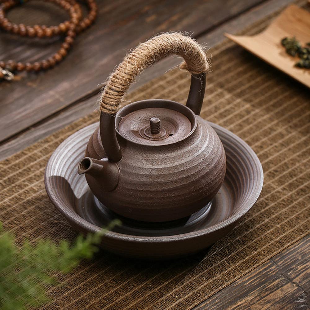 Tetera Juego De Té Teapot Tetera De Té Tea Kettle Tetera Portátil Polote De Gres Tetera Tetera Cerámica Cerámica Solo Hogar Chino Estilo Té El Pot Single Pot Anti-Scald-11 * 12 Cm 200Ml