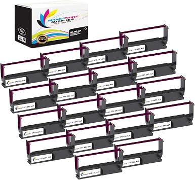Compatible ERC-32P Purple Ribbon Cartridge for TM-935 TM-U150 TM-U420 TM-U675 TM-H6000 TM-H6000II, M820, Casio CE-4200 CE-4250 CE-4700 Printer 5M Characters 18 Pack