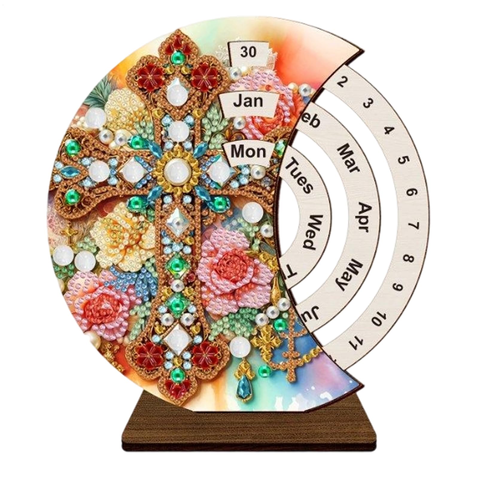 Calendario de madera para mesa que soluciona el cambio de fecha manual con estilo 8