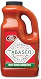 TABASCO® Brand Original Red Pepper Sauce, Medium Hot Sauce, Bulk Plastic Jug, Classic & Versatile, Three Simple Ingredients, For Large Recipes & Marinades, Great on Everything, 64 Fl Oz (Pack of 1)