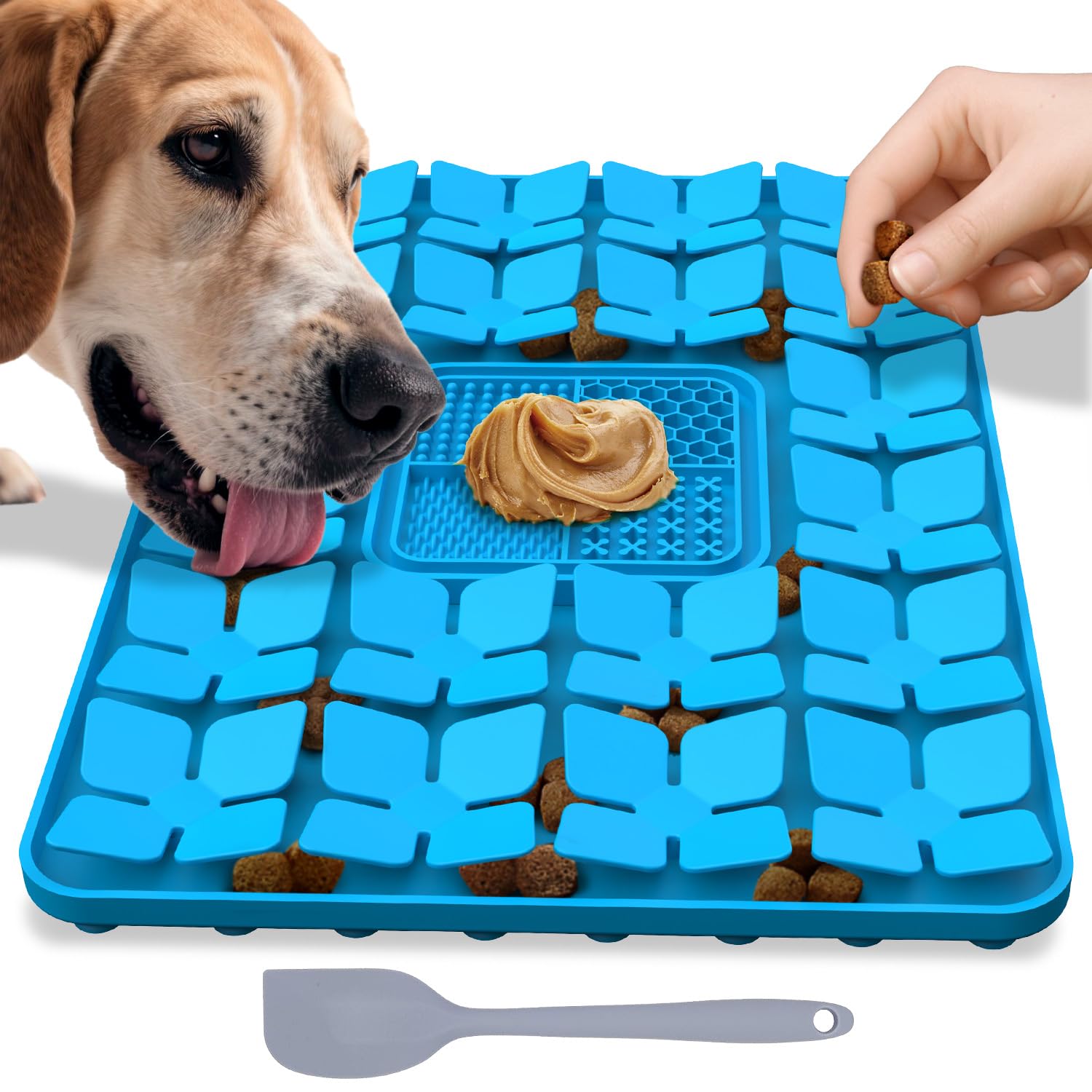 LIVEKEY Pet Snuffle Mat for Dogs, Dog Feeding Mat, Nosework Training Mats for Foraging Instinct Interactive Puzzle Toys (Orange&Green&Yellow)