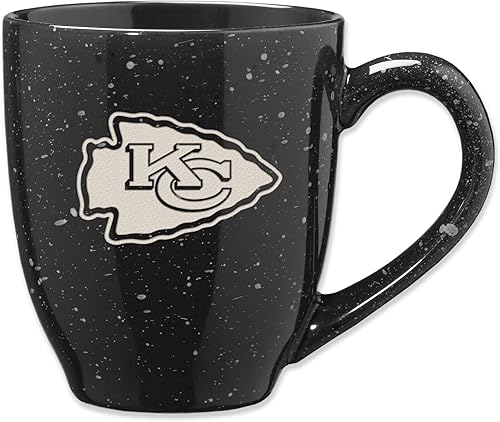 Miniatura 80 de Rico Industries, NFL Football - Taza de café de 16 oz de cerámica moteada, grabada con láser y de color de los equipos de fútbol americano de la NFL