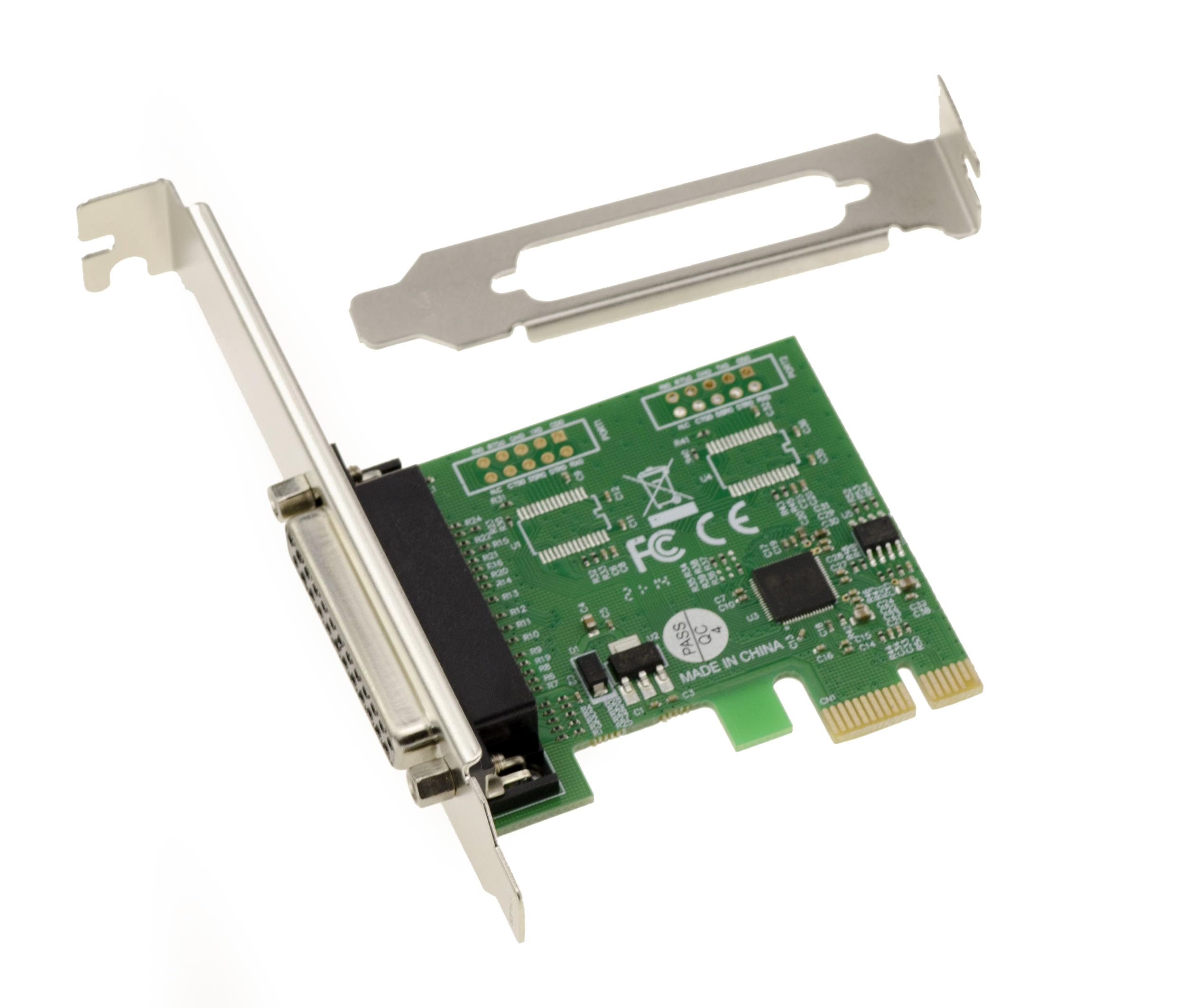 KALEA-INFORMATIQUE Carte contrôleur PCI Express PCIe Parallèle IEEE1284 LPT avec Chipset ASIX. Support SPP ECP, équerres Low et High Profile