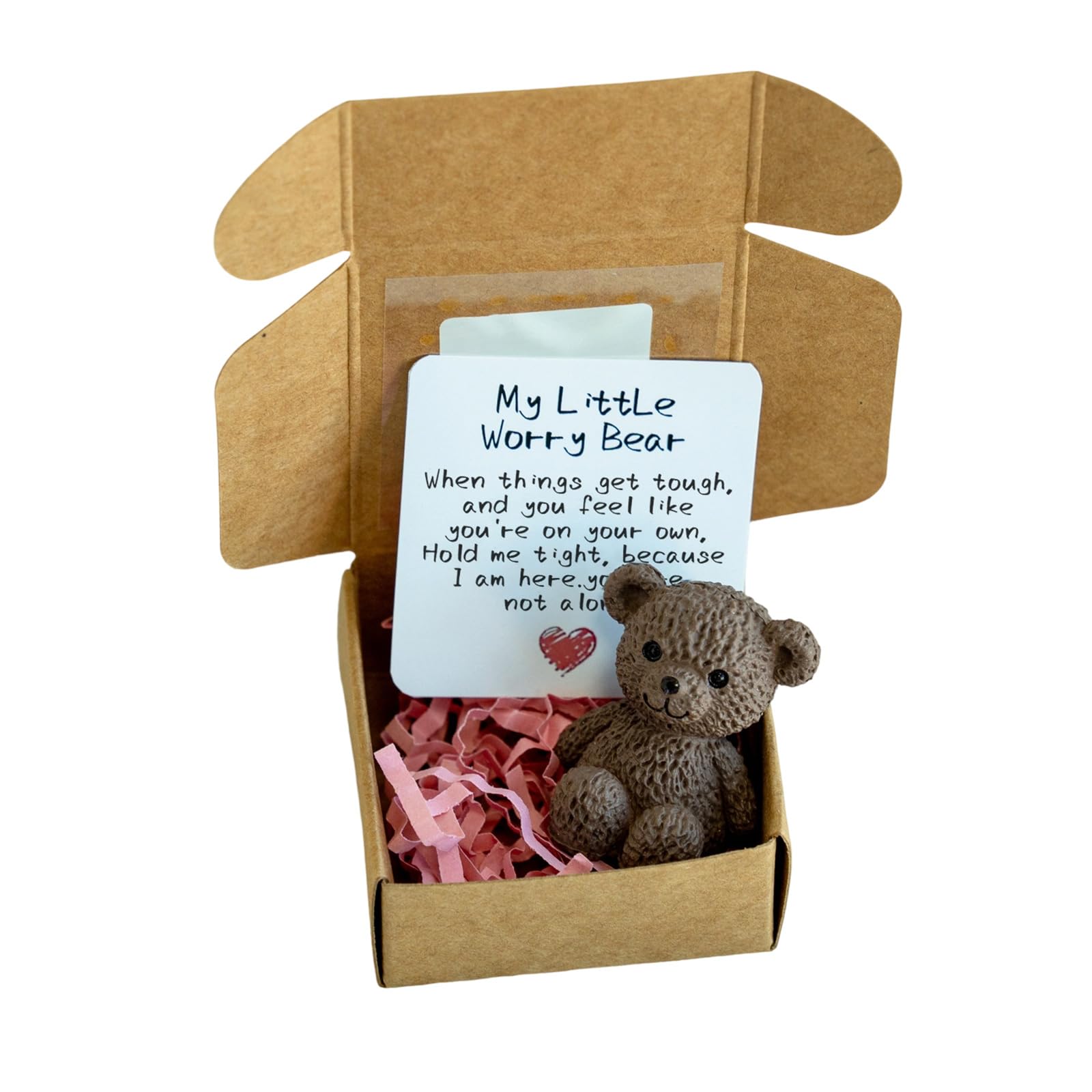 Nucelit Portable PVC Bear Candy Holder with Greeting Card Decorative Party Gifts Keepsakes Box for Special Event Portable Bear Candy Holder
