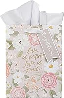 Vista 32 de Christian Art Gifts Bolsa de Regalo Retrato con Etiqueta y Juego de Papel de Seda para Mujeres: Quédate Quieta y Conoce - Salmo 46:10 Versículo