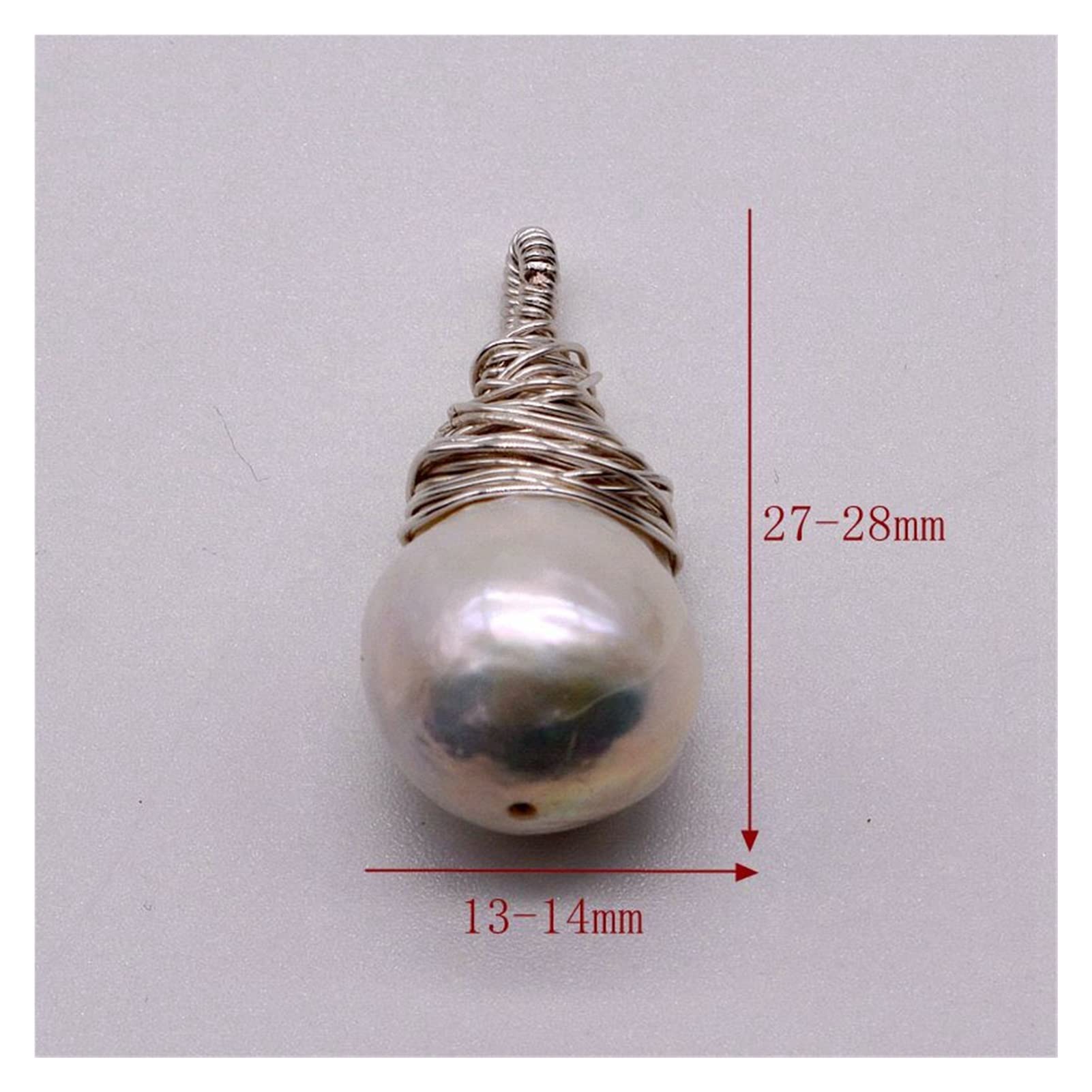 Ciondolo barocco, design in argento sterling, collana di perle barocche bianche, fatto a mano, collana in argento da donna Collane da donna