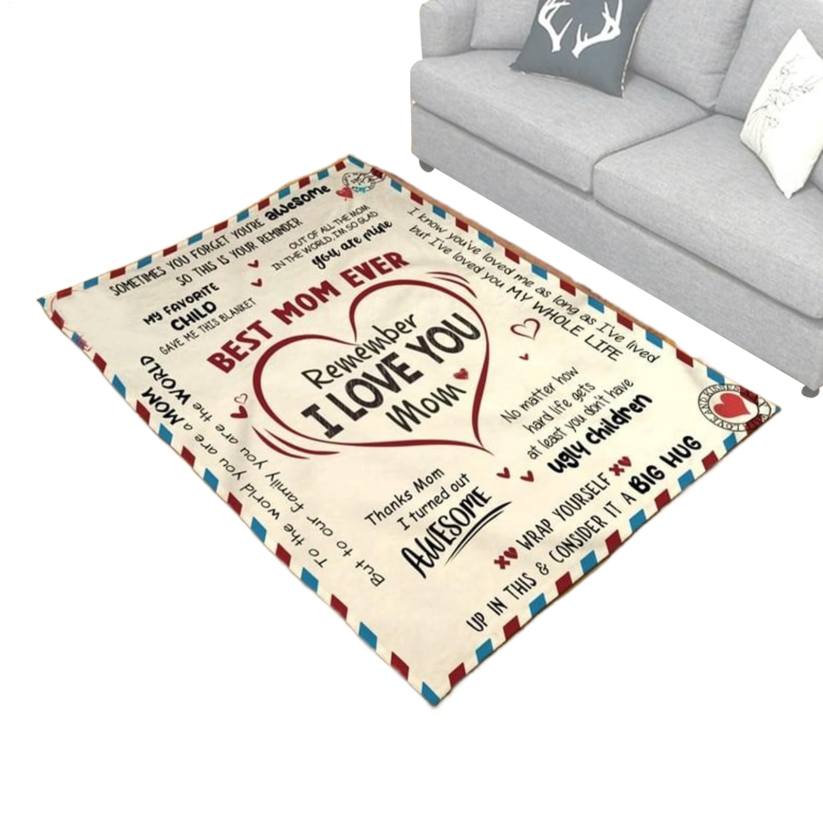 Couverture maman idée cadeau fête des mères plaid doux anniversaire