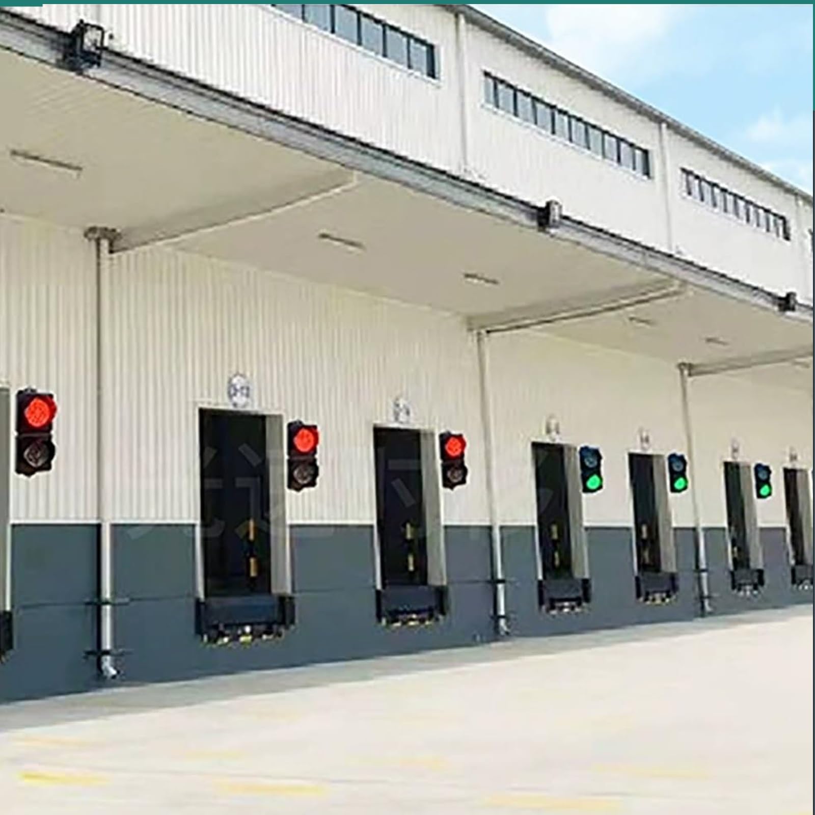 Feu d'arrêt à LED Rouge/Vert, Commande par Bouton, lentille de 4 Pouces de diamètre, feu de signalisation, Convient for Intersection, Usine, école, Gare de péage