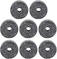 Generic 8 peças de almofadas de feltro de prato de tambor amortecedores de feltros pretos peças de reposição para acessórios de bateria com feltro durável de absorção de água