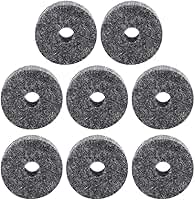 Generic 8 peças de almofadas de feltro de prato de tambor amortecedores de feltros pretos peças de reposição para acessórios de bateria com feltro durável de absorção de água