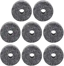 Generic 8 peças de almofadas de feltro de prato de tambor amortecedores de feltros pretos peças de reposição para acessórios de bateria com feltro durável de absorção de água